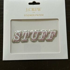 J. Crew Silver and Pink Sticker Patches “Stuff” and disco ball